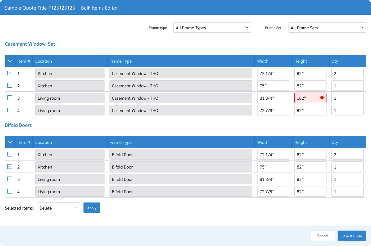 Bulk Frames Editor